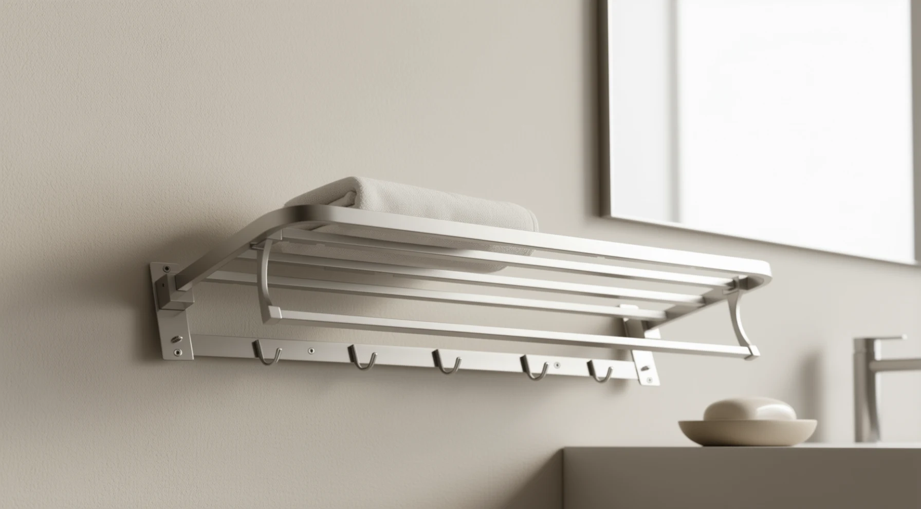 Matric Stainless Steel Folding Towel Rack